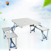 Outdoor One-piece Folding Table And Chair Aluminum