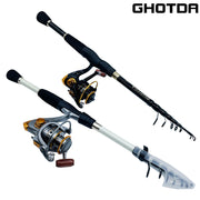 Telescopic Lure Rod With  Spining Reel combination