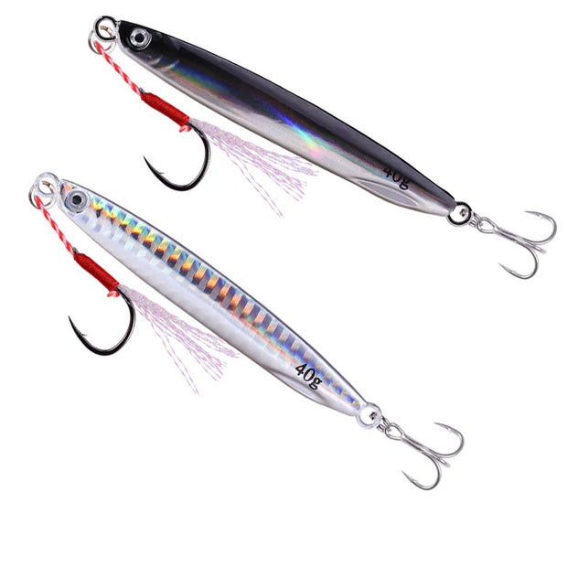 Jigging Spoon Casting Drag SeaBass Lure Artificial Bait Fishing Gear